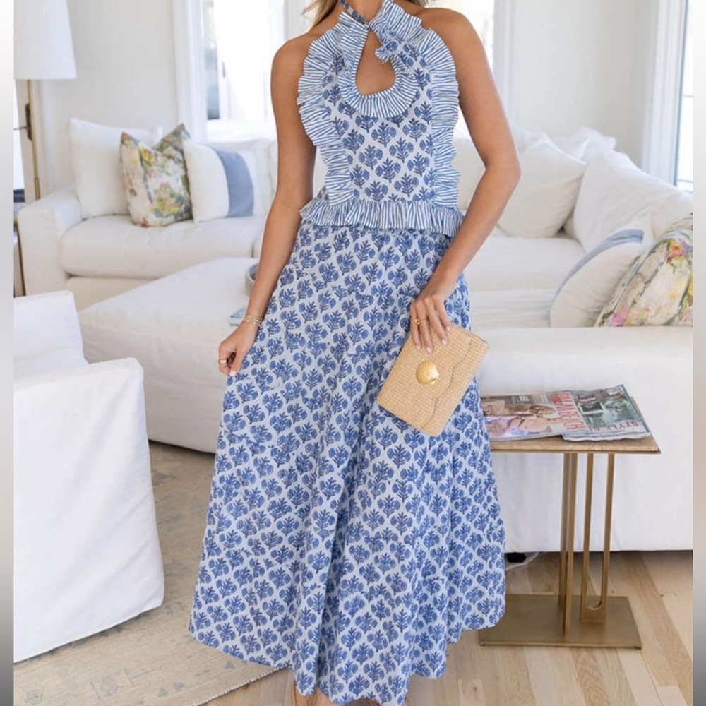 Halter top & maxi skirt set